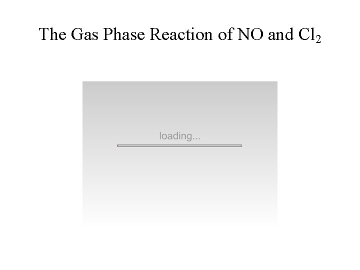 The Gas Phase Reaction of NO and Cl 2 