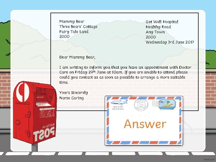 Mummy Bear Three Bears’ Cottage Fairy Tale Land 2000 Get Well Hospital Healthy Road