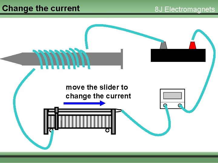 Change the current move the slider to change the current 8 J Electromagnets 