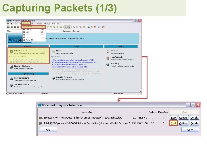 Capturing Packets (1/3) 