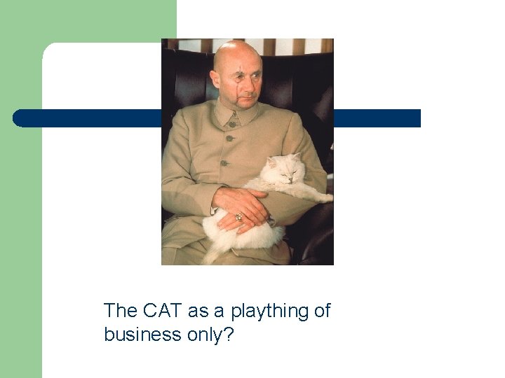 The CAT as a plaything of business only? 