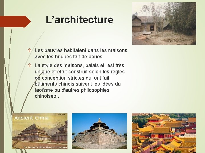 L’architecture Les pauvres habitaient dans les maisons avec les briques fait de boues La