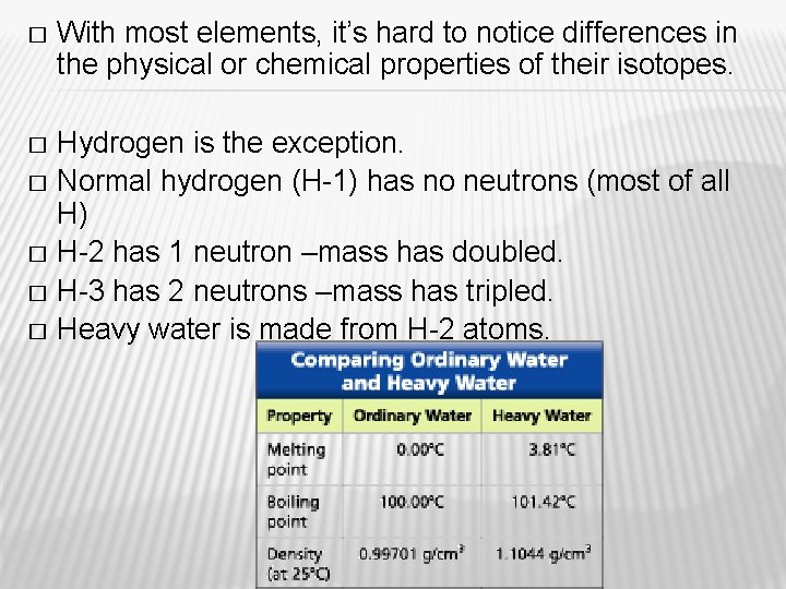 � With most elements, it’s hard to notice differences in the physical or chemical