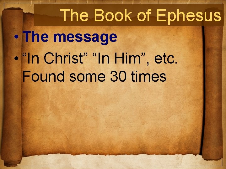 Pauls Letter to the Ephesians Introduction Eph 1