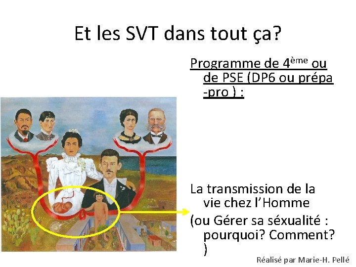 Et les SVT dans tout ça? Programme de 4ème ou de PSE (DP 6