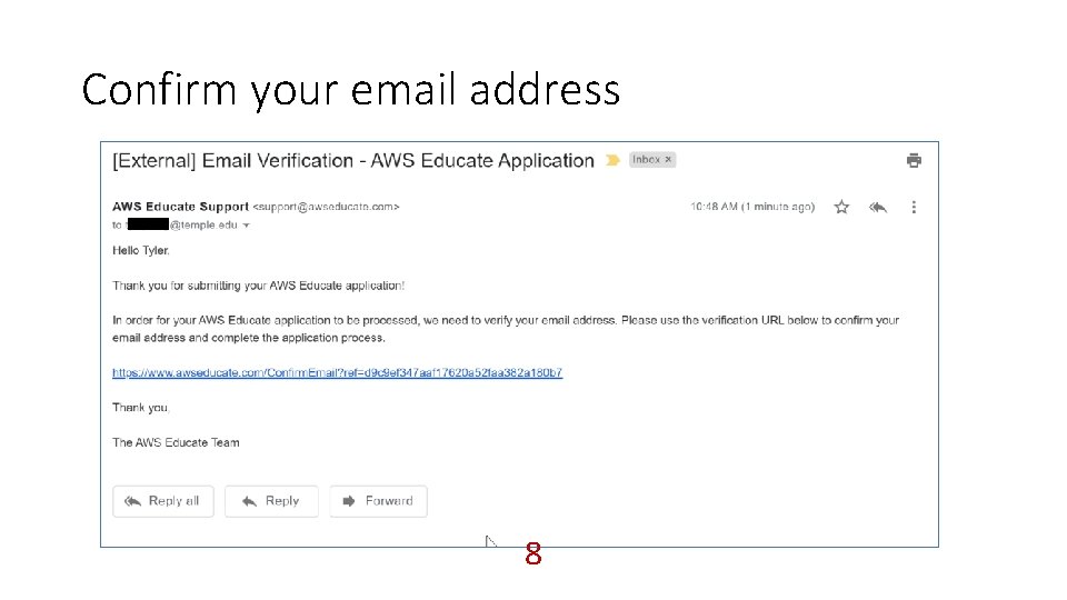 Confirm your email address 8 