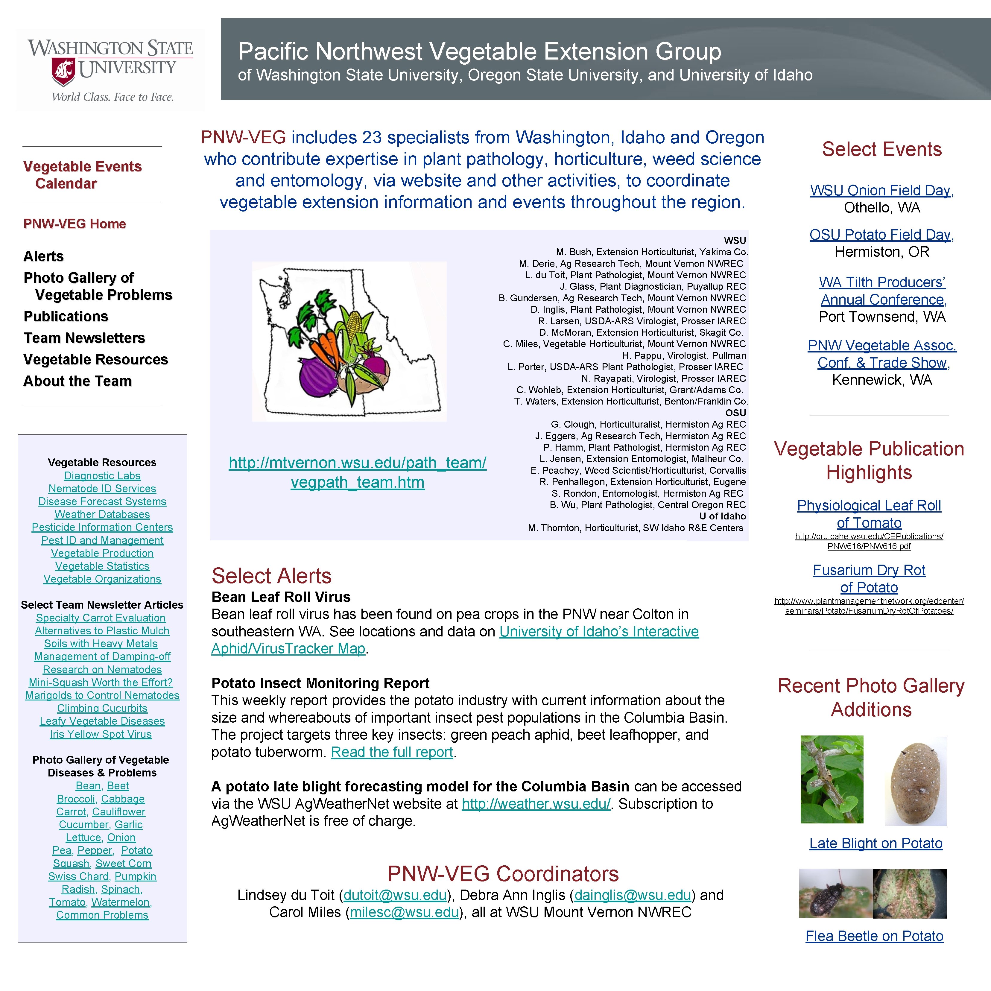 Pacific Northwest Vegetable Extension Group of Washington State University, Oregon State University, and University