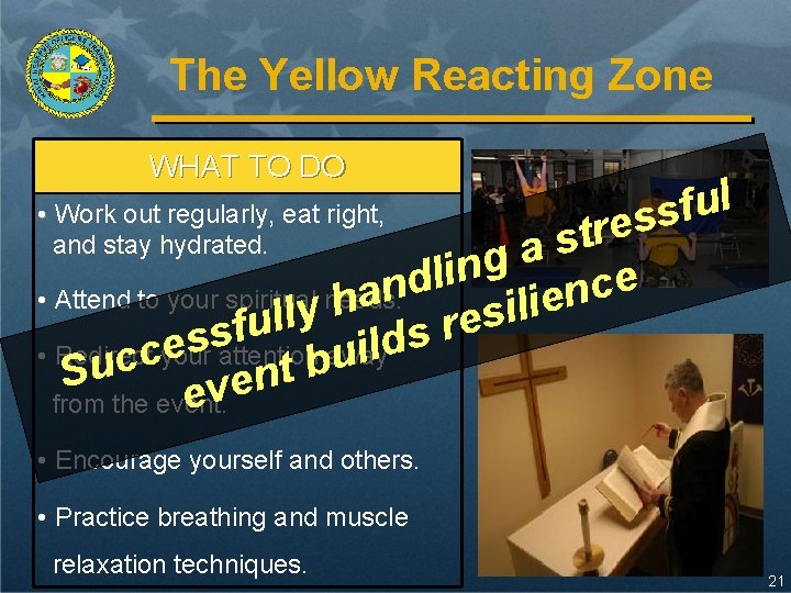 The Yellow Reacting Zone WHAT TO DO l u f s s e r