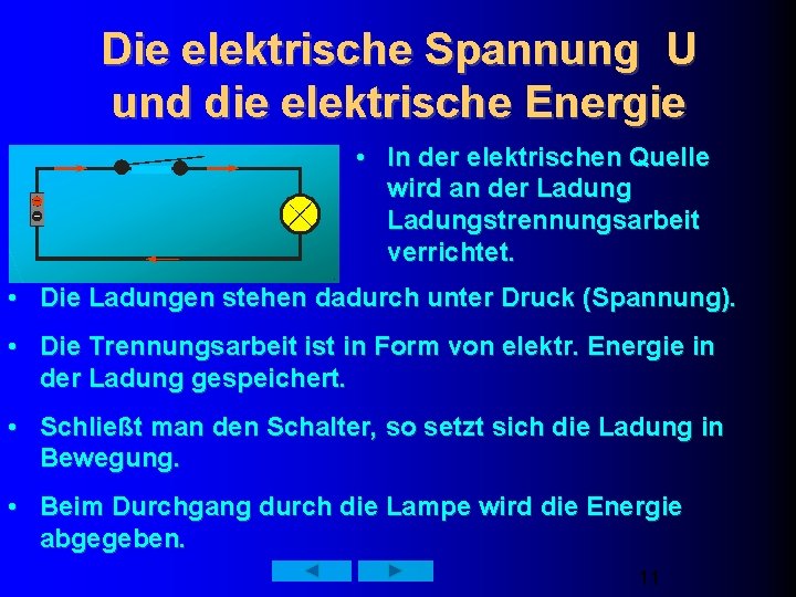 Was Versteht Man Unter Elektrischen Spannung Die elektrische Spannung U Die Strke der Spannungsquelle