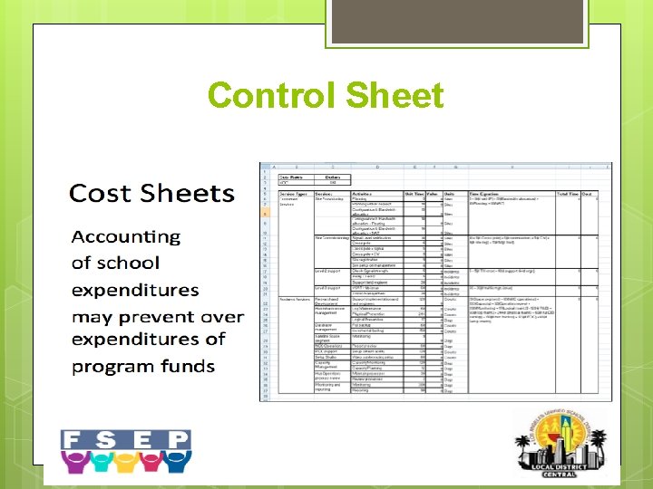 Control Sheet 