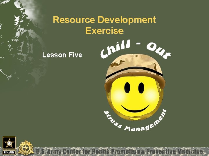 Resource Development Exercise Lesson Five 