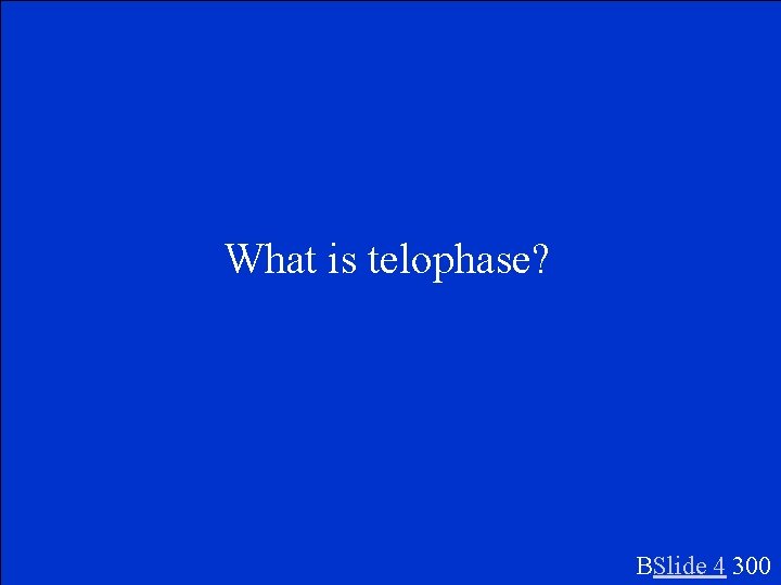 What is telophase? BSlide 4 300 