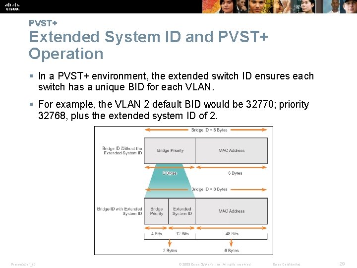 PVST+ Extended System ID and PVST+ Operation § In a PVST+ environment, the extended