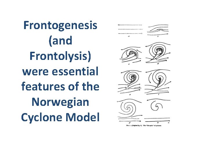 Frontogenesis (and Frontolysis) were essential features of the Norwegian Cyclone Model 