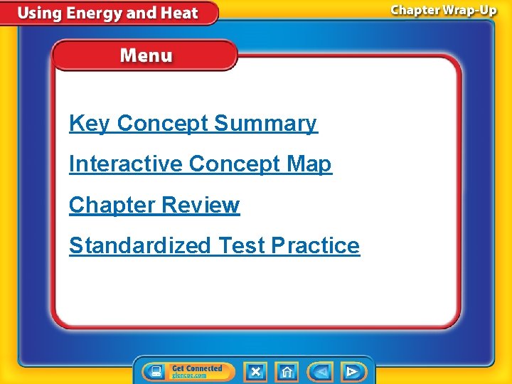 Key Concept Summary Interactive Concept Map Chapter Review Standardized Test Practice 