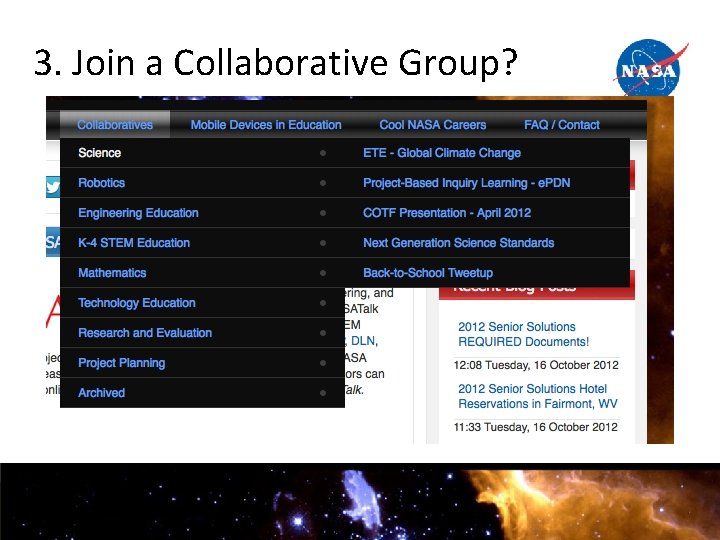 3. Join a Collaborative Group? 3. Join a Collaborative Group?