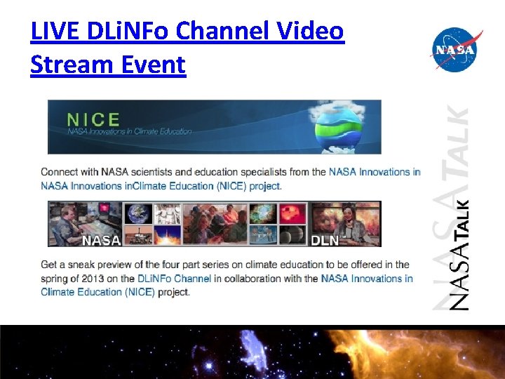 LIVE DLi. NFo Channel Video Stream Event LIVE DLi. NFo Channel Video Stream Event