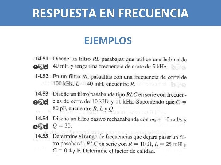 RESPUESTA EN FRECUENCIA EJEMPLOS 