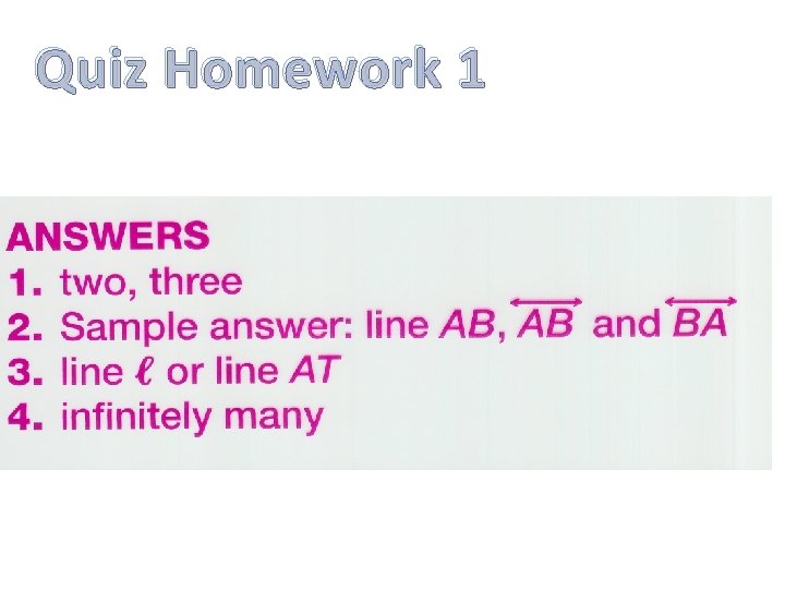 Quiz Homework 1 