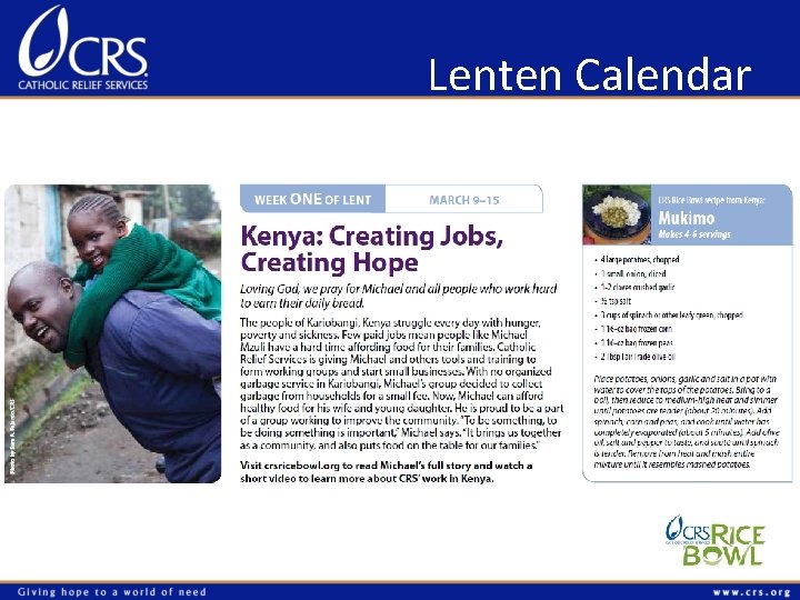 Lenten Calendar 