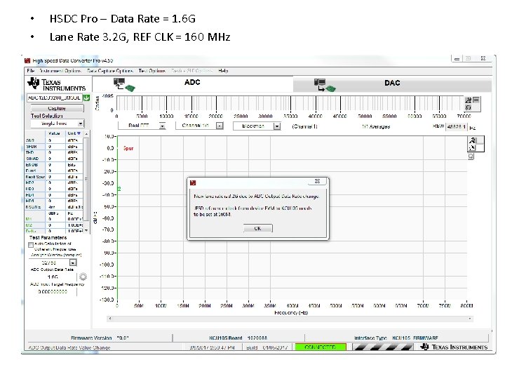  • • HSDC Pro – Data Rate = 1. 6 G Lane Rate