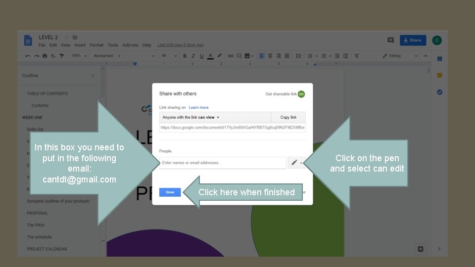 In this box you need to put in the following email: cantdt@gmail. com Click