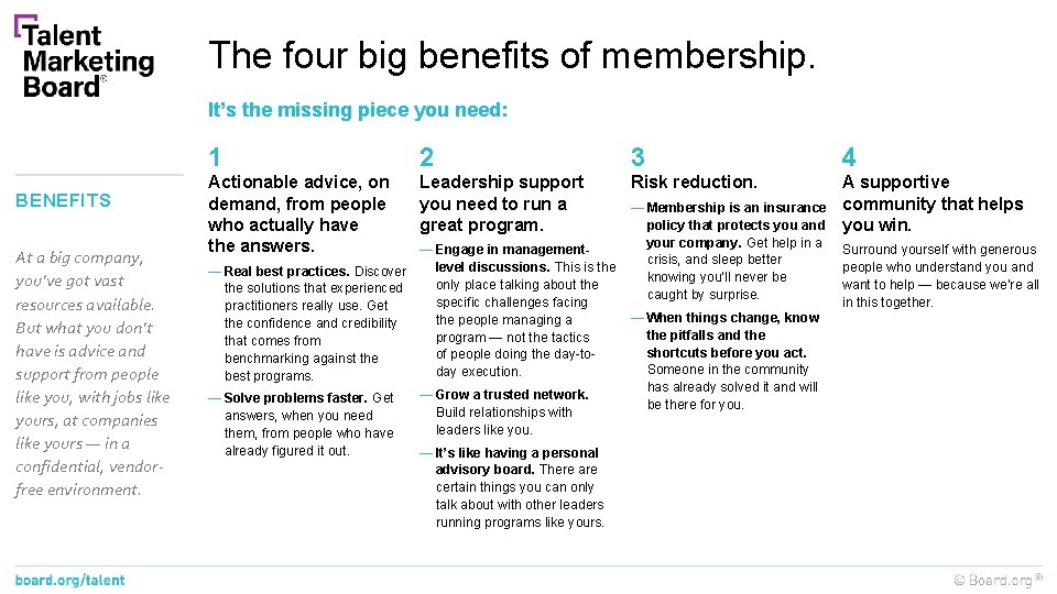 The confidential vendorfree membership organization for people leading