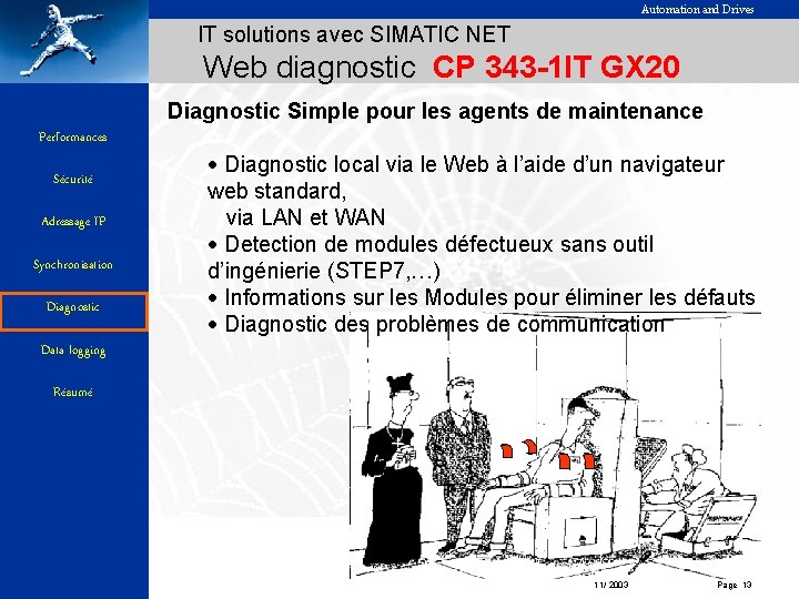 Automation and Drives IT solutions avec SIMATIC NET Web diagnostic CP 343 -1 IT