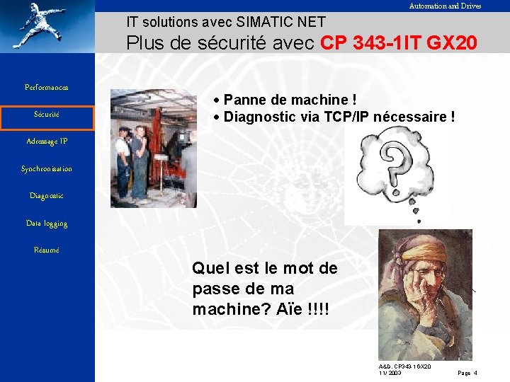 Automation and Drives IT solutions avec SIMATIC NET Plus de sécurité avec CP 343