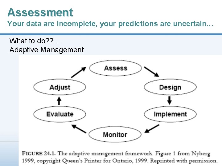 Assessment Your data are incomplete, your predictions are uncertain… What to do? ? …
