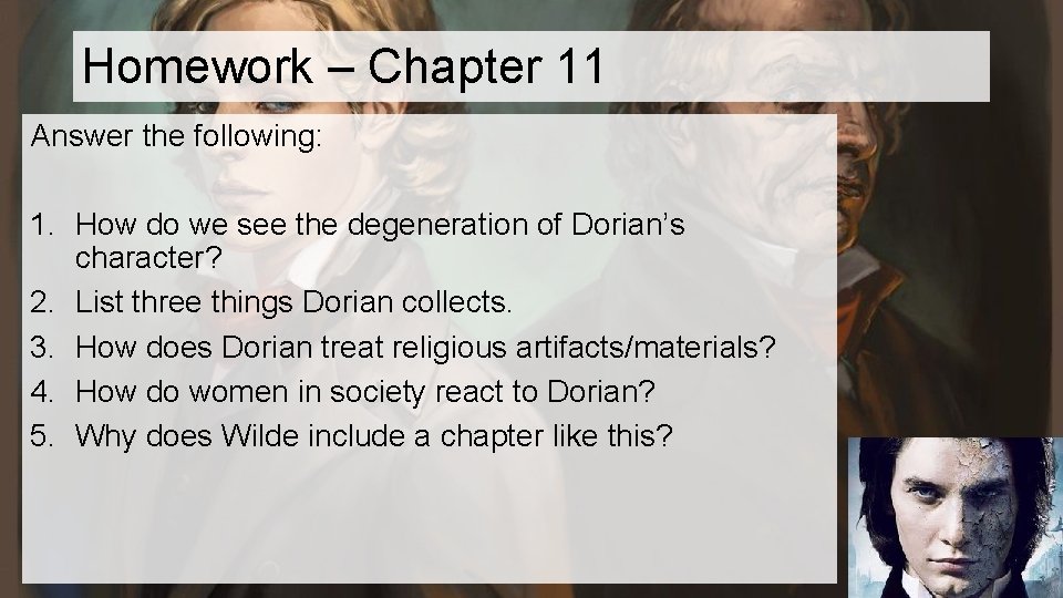 Homework – Chapter 11 Answer the following: 1. How do we see the degeneration