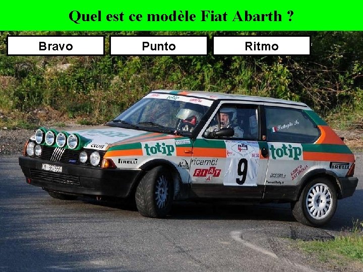 Quel est ce modèle Fiat Abarth ? Bravo Punto Ritmo 