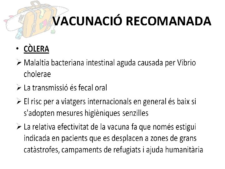 VACUNACIÓ RECOMANADA 