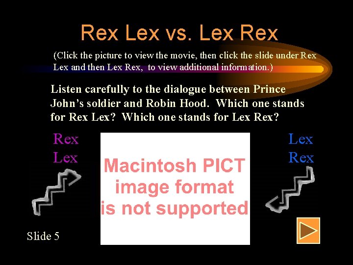 Rex Lex vs. Lex Rex (Click the picture to view the movie, then click
