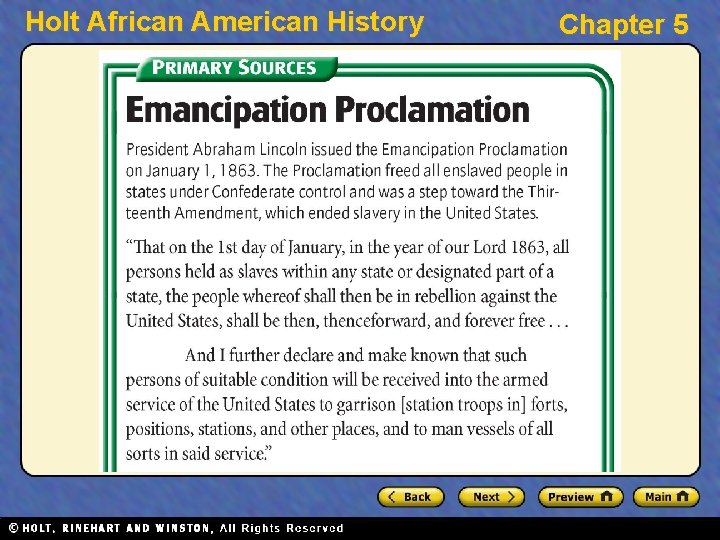 Holt African American History Chapter 5 