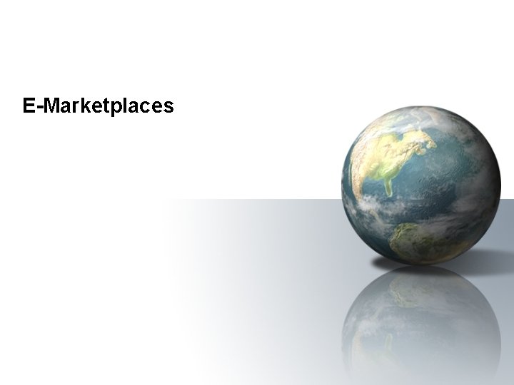 E-Marketplaces 