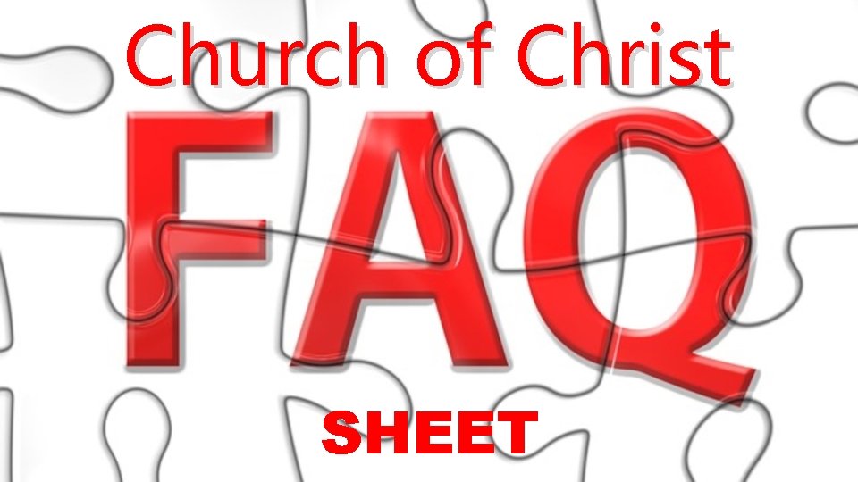 Church of Christ SHEET 