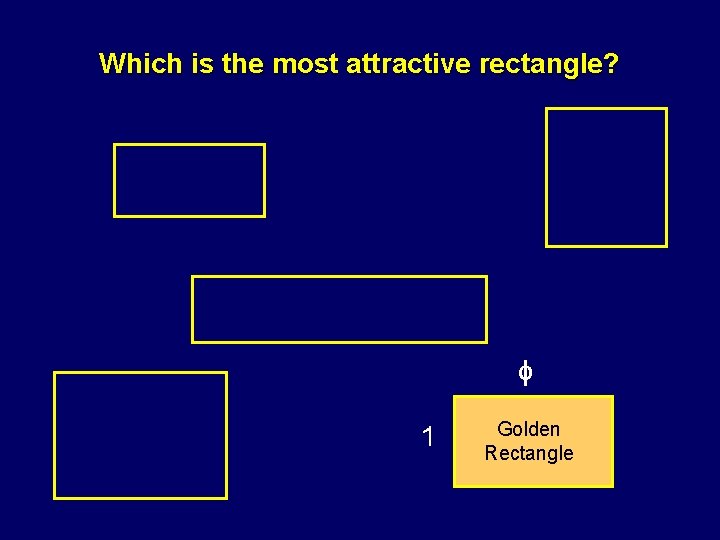 Which is the most attractive rectangle? 1 Golden Rectangle 