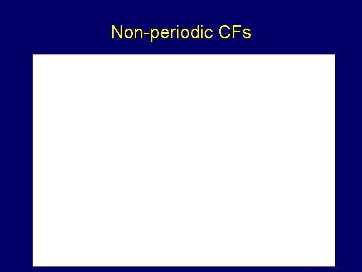Non-periodic CFs 