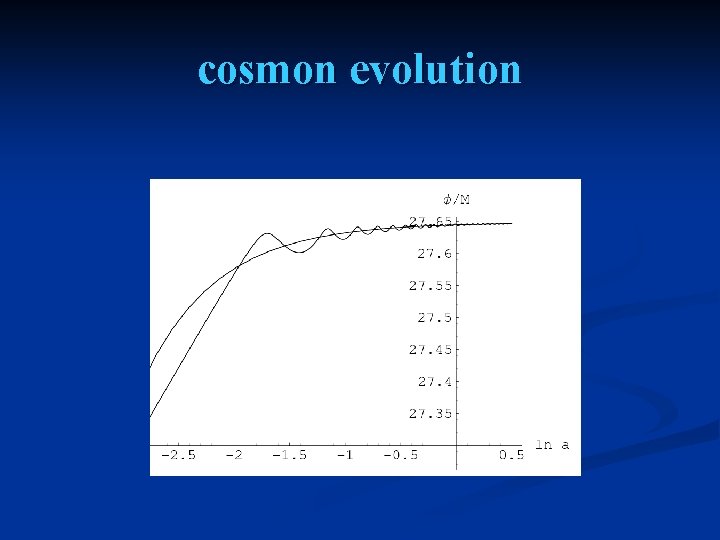 cosmon evolution 