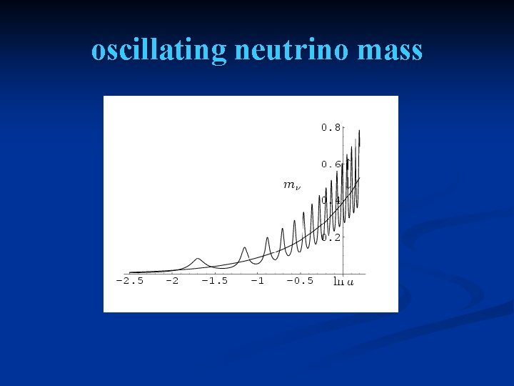 oscillating neutrino mass 