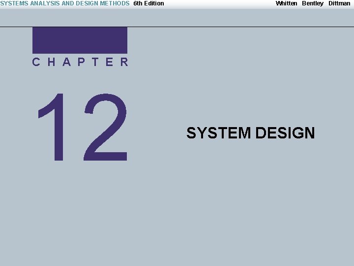 Systems Analysis And Design Methods 6 Th Edition