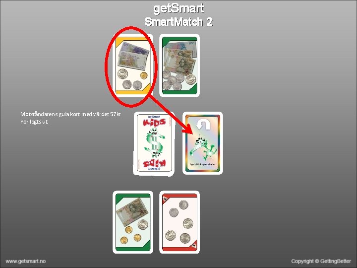 get. Smart. Match 2 Motståndarens gula kort med värdet 57 kr har lagts ut.
