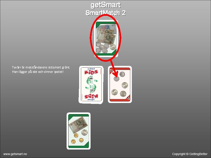 get. Smart. Match 2 Tyvärr är motståndarens sista kort grönt. Han lägger på det