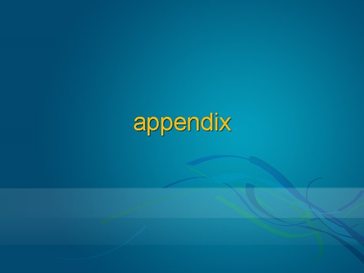 appendix 
