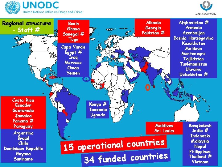 Regional structure - Staff # Albania Georgia Pakistan # Benin Ghana Senegal # Togo