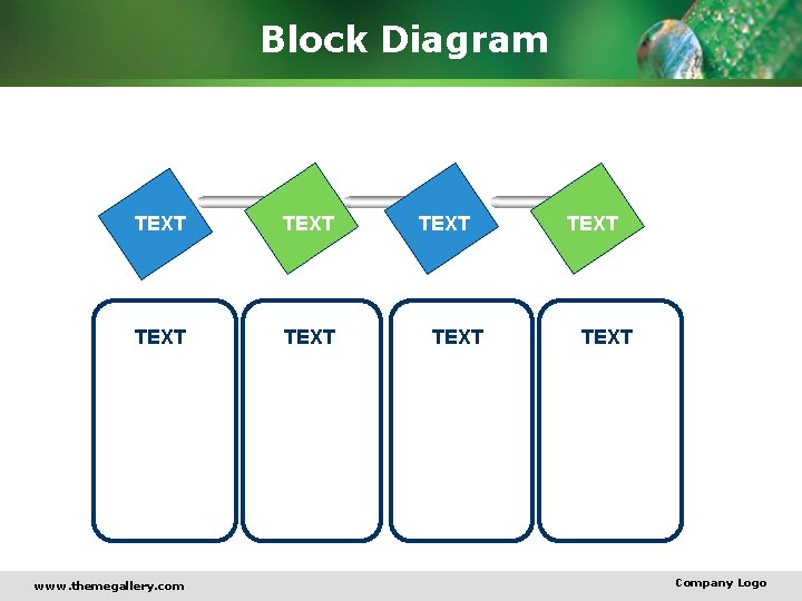 Block Diagram TEXT www. themegallery. com TEXT Company Logo 