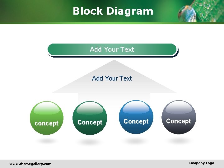 Block Diagram Add Your Text concept www. themegallery. com Concept Company Logo 