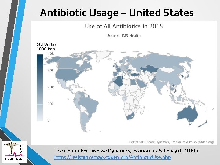 Antibiotic Usage – United States The Center For Disease Dynamics, Economics & Policy (CDDEP):