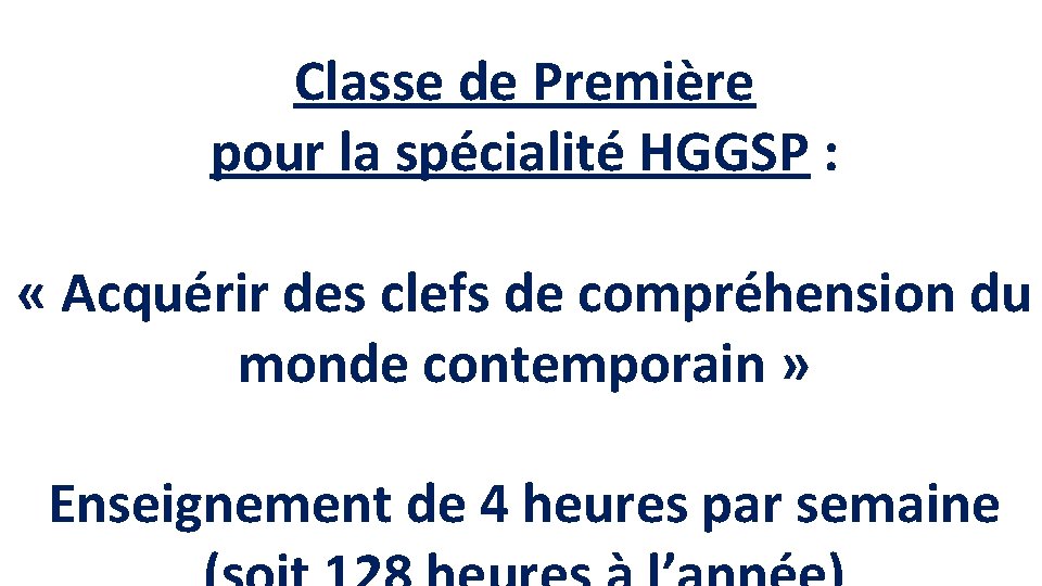 Classe de Première pour la spécialité HGGSP : « Acquérir des clefs de compréhension